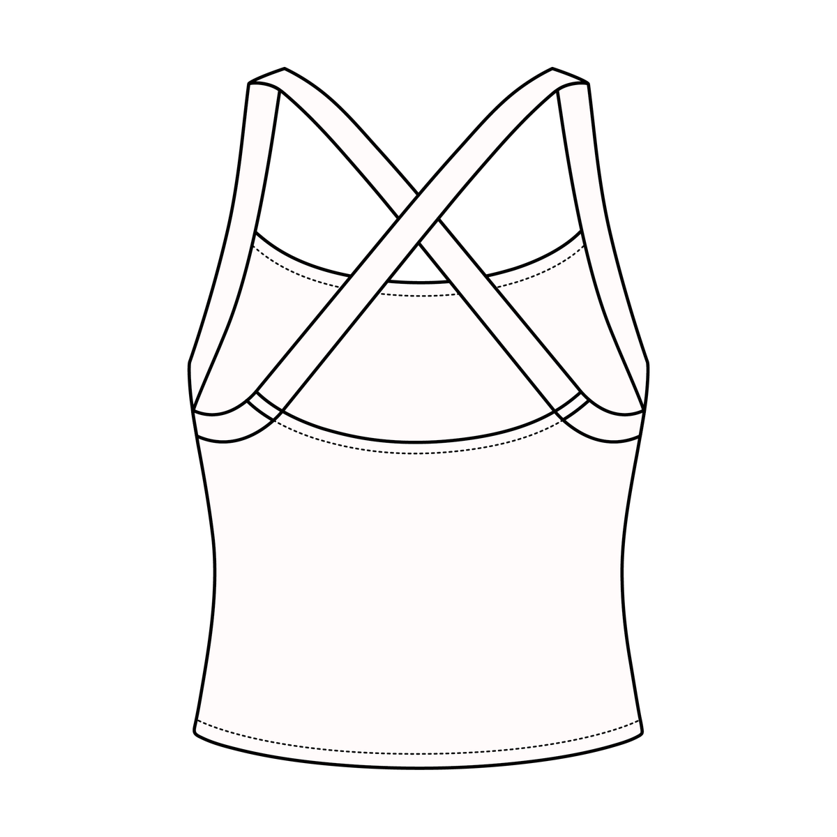 Women's Cross Back Contrast Active Tank 6015GSM