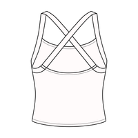 Women's Cross Back Contrast Active Tank 6015GSM