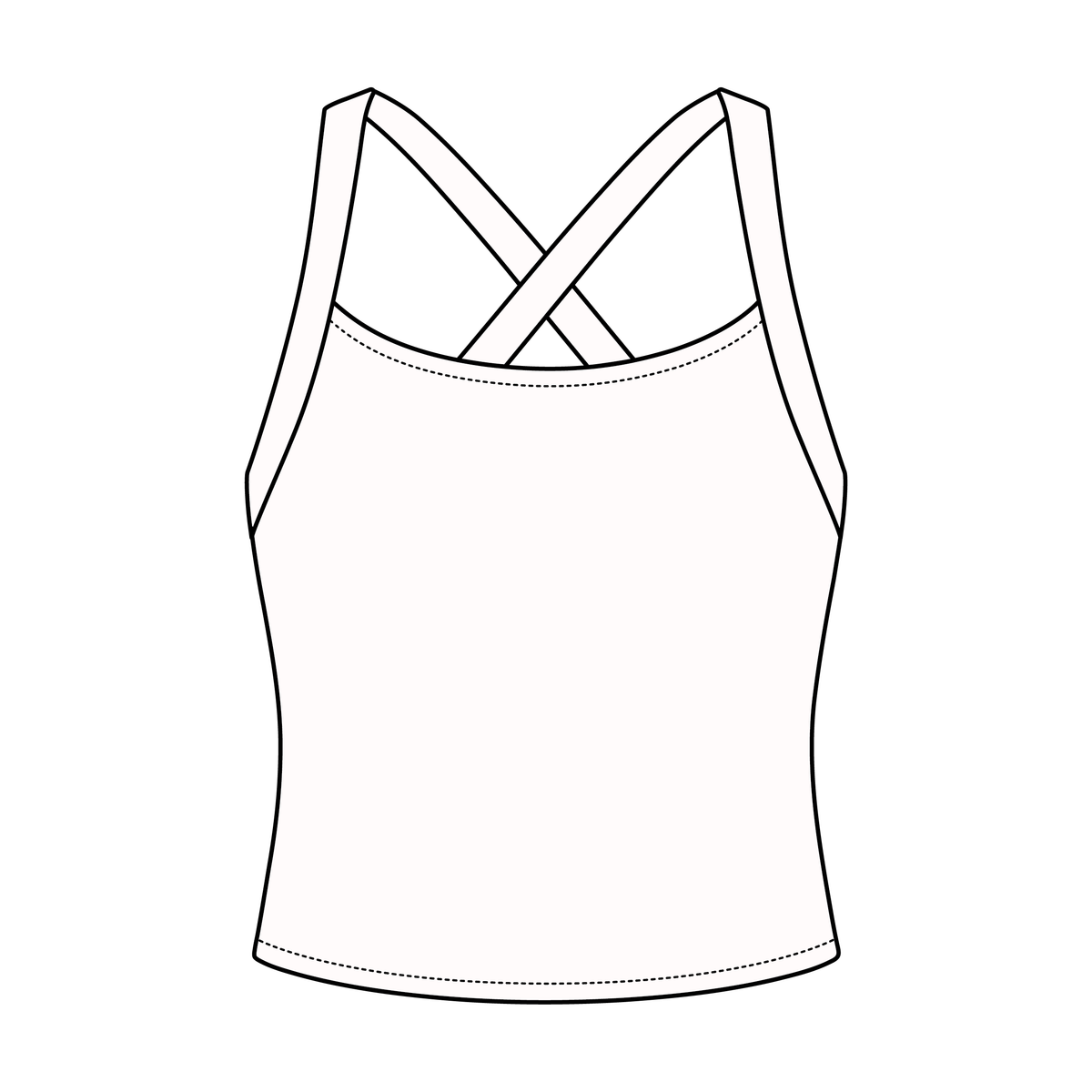 Women's Cross Back Contrast Active Tank 6015GSM