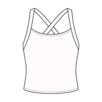 Women's Cross Back Contrast Active Tank 6015GSM