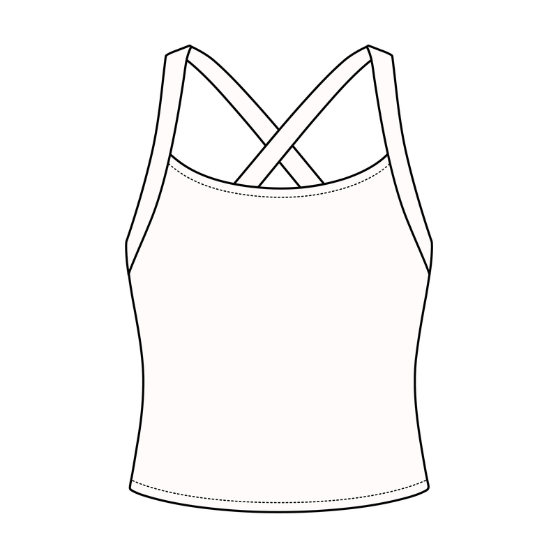 Women's Cross Back Contrast Active Tank 6015GSM