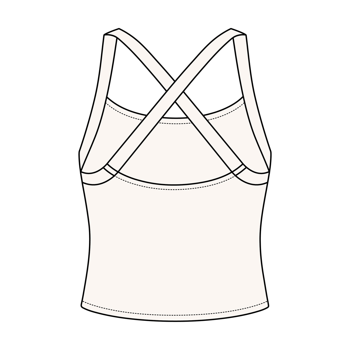 Women's Cross Back Contrast Active Tank 6015GSM