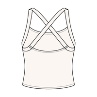 Women's Cross Back Contrast Active Tank 6015GSM