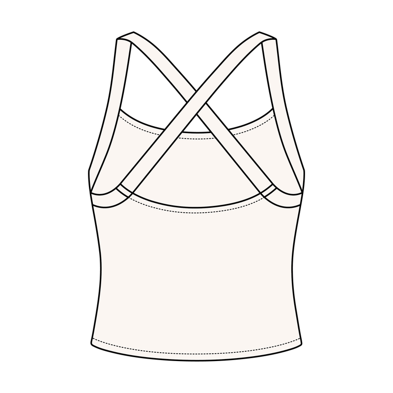 Women's Cross Back Contrast Active Tank 6015GSM