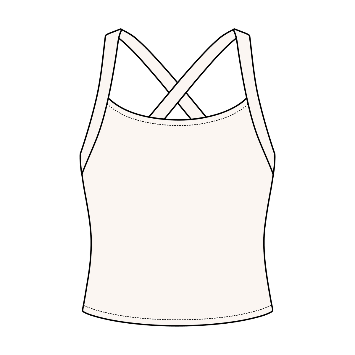 Women's Cross Back Contrast Active Tank 6015GSM