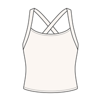 Women's Cross Back Contrast Active Tank 6015GSM