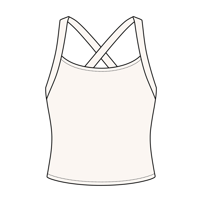 Women's Cross Back Contrast Active Tank 6015GSM