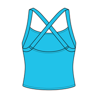 Women's Cross Back Contrast Active Tank 6015GSM