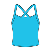 Women's Cross Back Contrast Active Tank 6015GSM