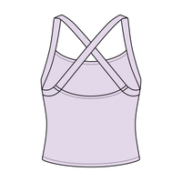 Women's Cross Back Contrast Active Tank 6015GSM