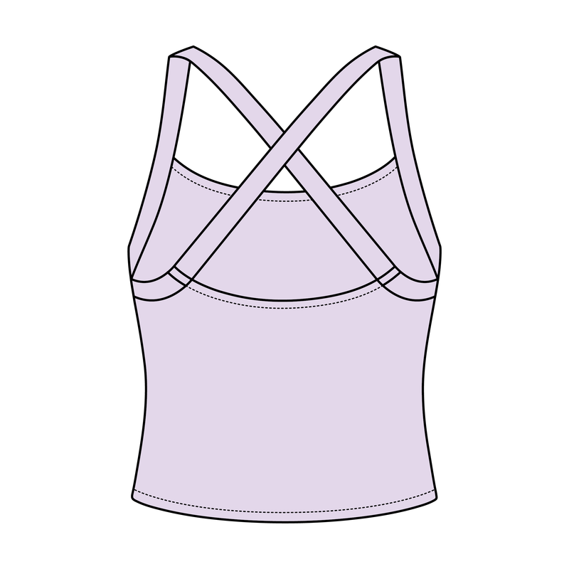Women's Cross Back Contrast Active Tank 6015GSM