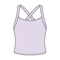 Women's Cross Back Contrast Active Tank 6015GSM