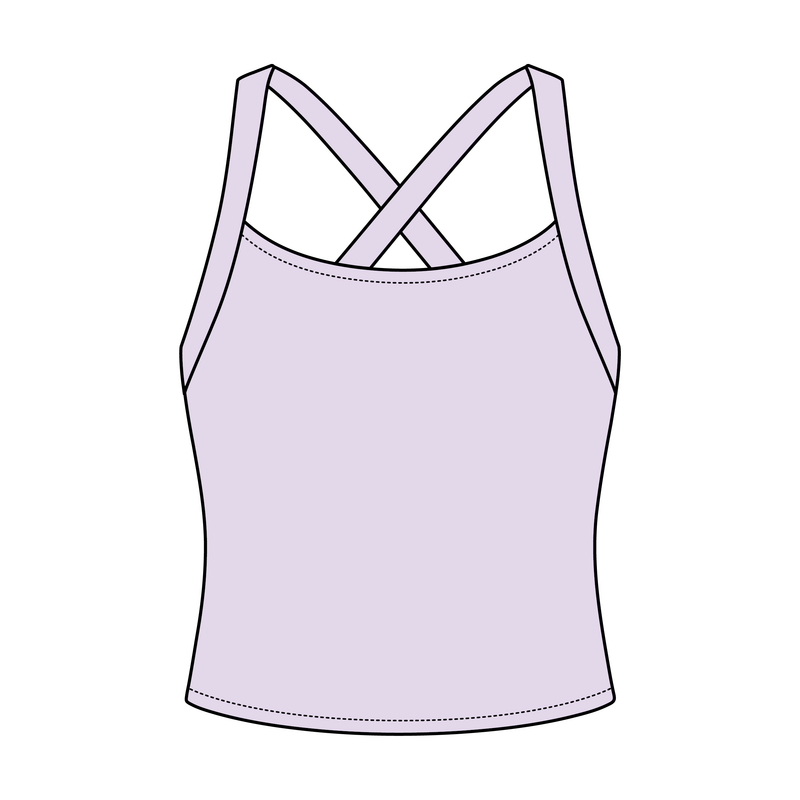 Women's Cross Back Contrast Active Tank 6015GSM