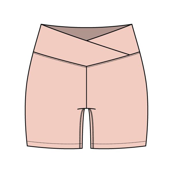 Women's Cross Waistband Active Shorts
