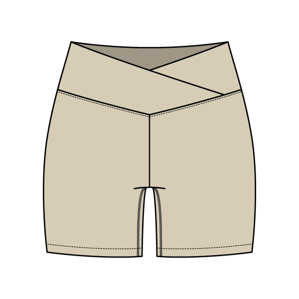 Women's Cross Waistband Active Shorts