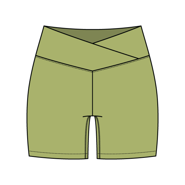 Women's Cross Waistband Active Shorts
