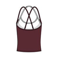 Women's High Scoop Neck Layered Active Tank