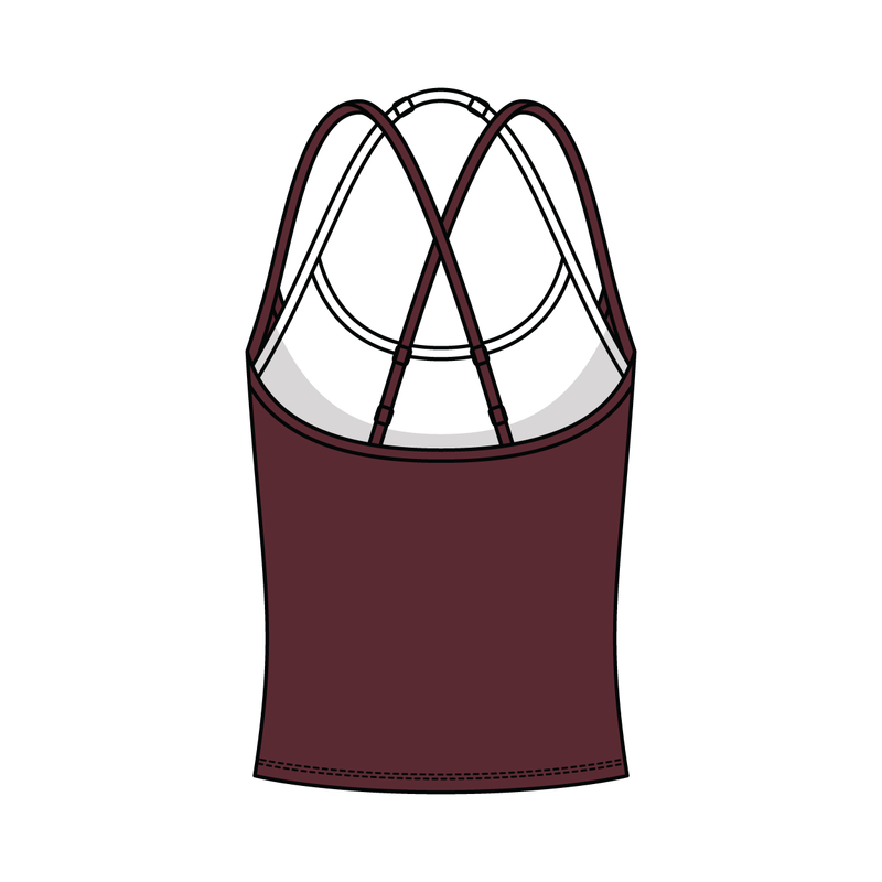 Women's High Scoop Neck Layered Active Tank