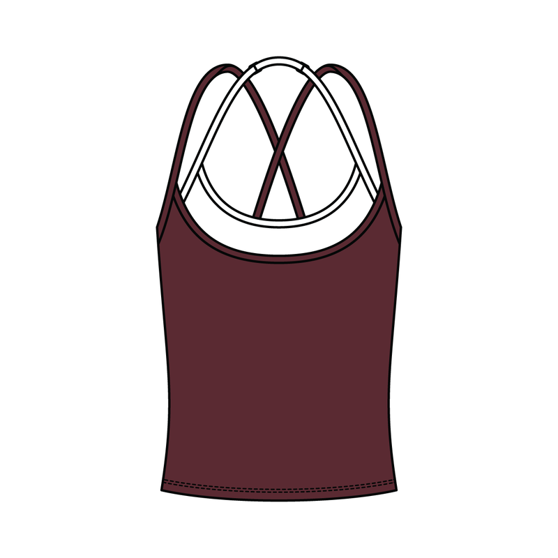 Women's High Scoop Neck Layered Active Tank