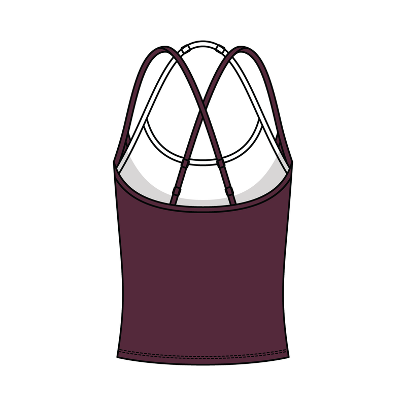 Women's High Scoop Neck Layered Active Tank