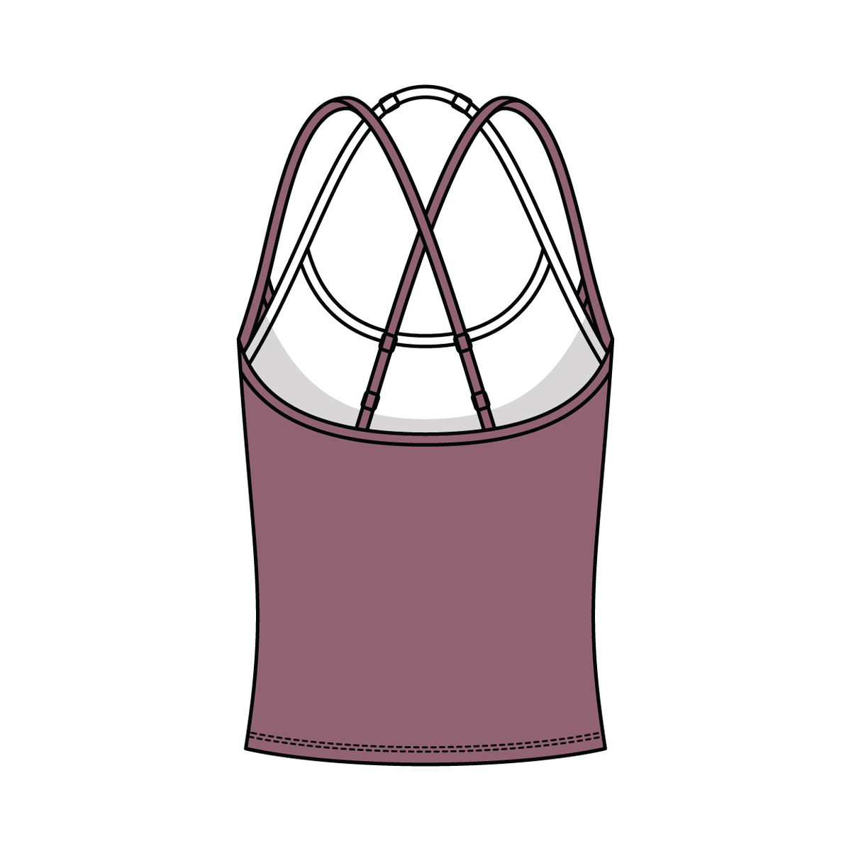 Women's High Scoop Neck Layered Active Tank