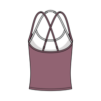 Women's High Scoop Neck Layered Active Tank