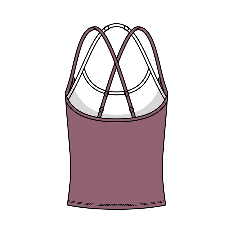 Women's High Scoop Neck Layered Active Tank