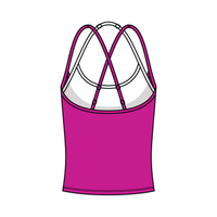 Women's High Scoop Neck Layered Active Tank