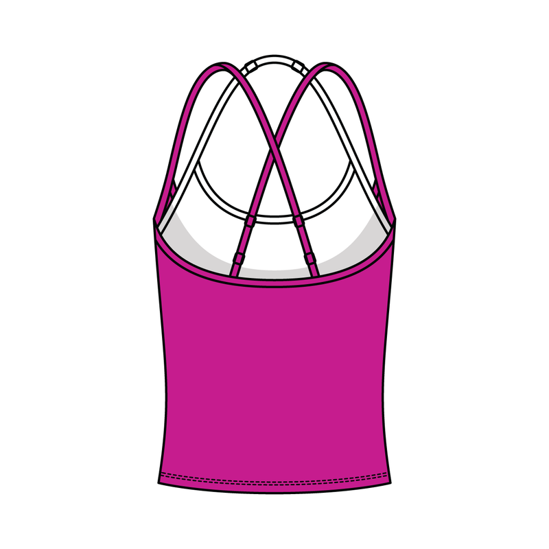 Women's High Scoop Neck Layered Active Tank