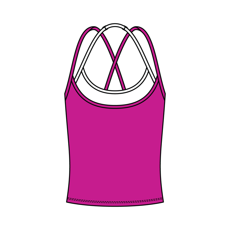 Women's High Scoop Neck Layered Active Tank