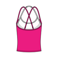 Women's High Scoop Neck Layered Active Tank