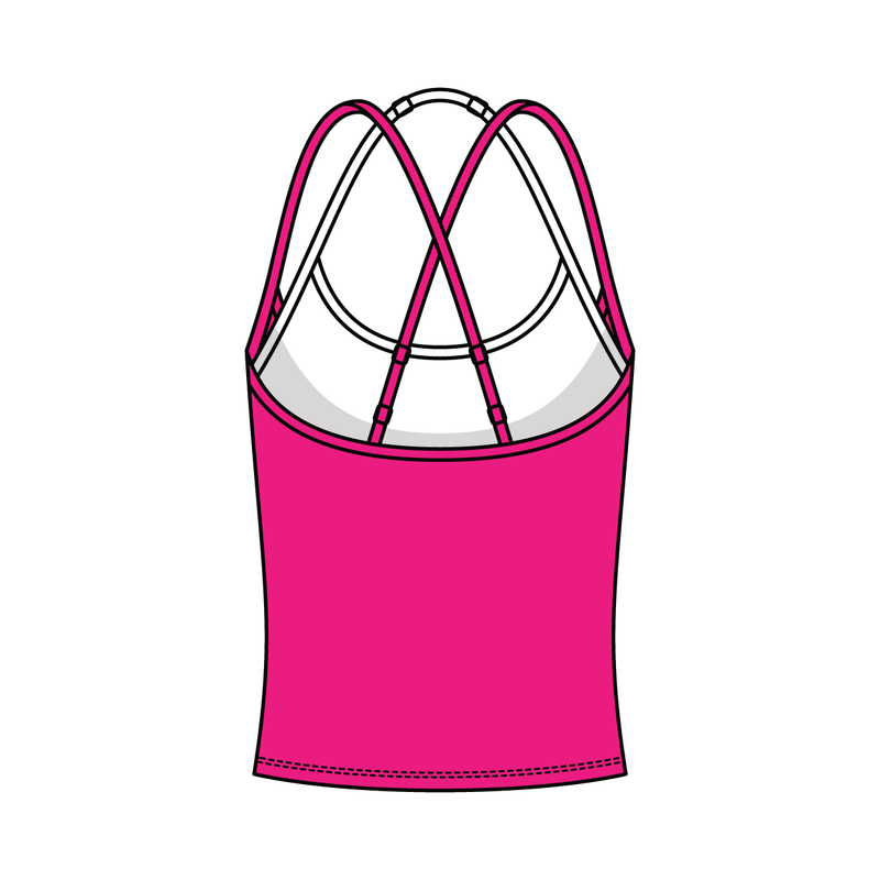 Women's High Scoop Neck Layered Active Tank