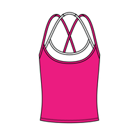 Women's High Scoop Neck Layered Active Tank