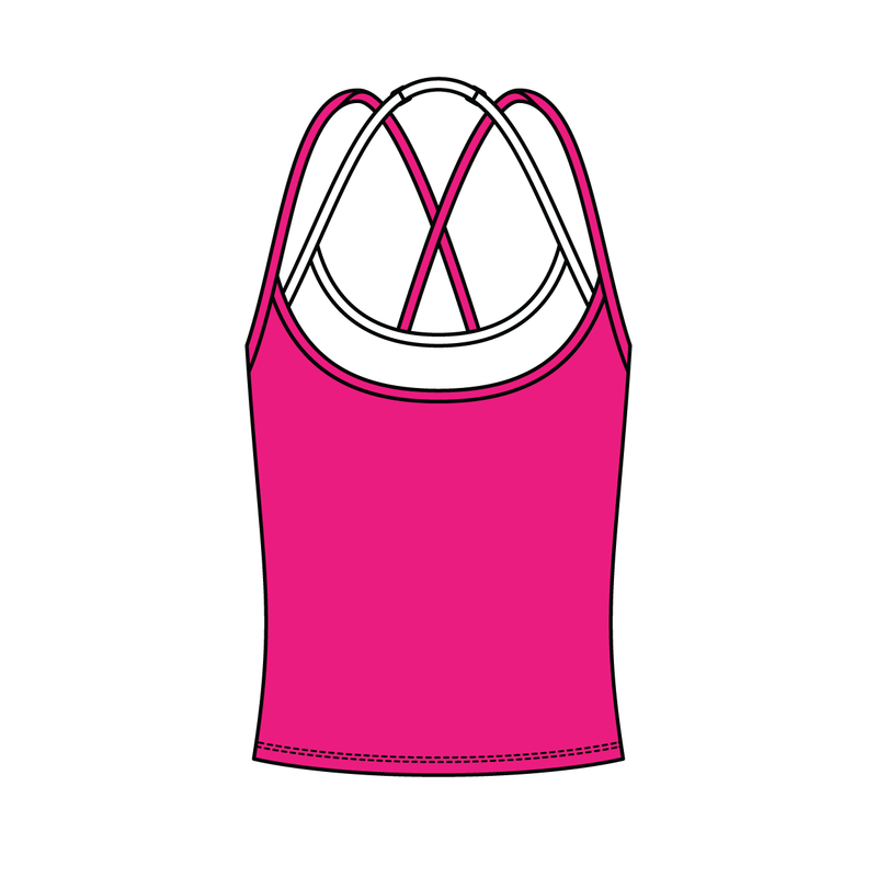 Women's High Scoop Neck Layered Active Tank