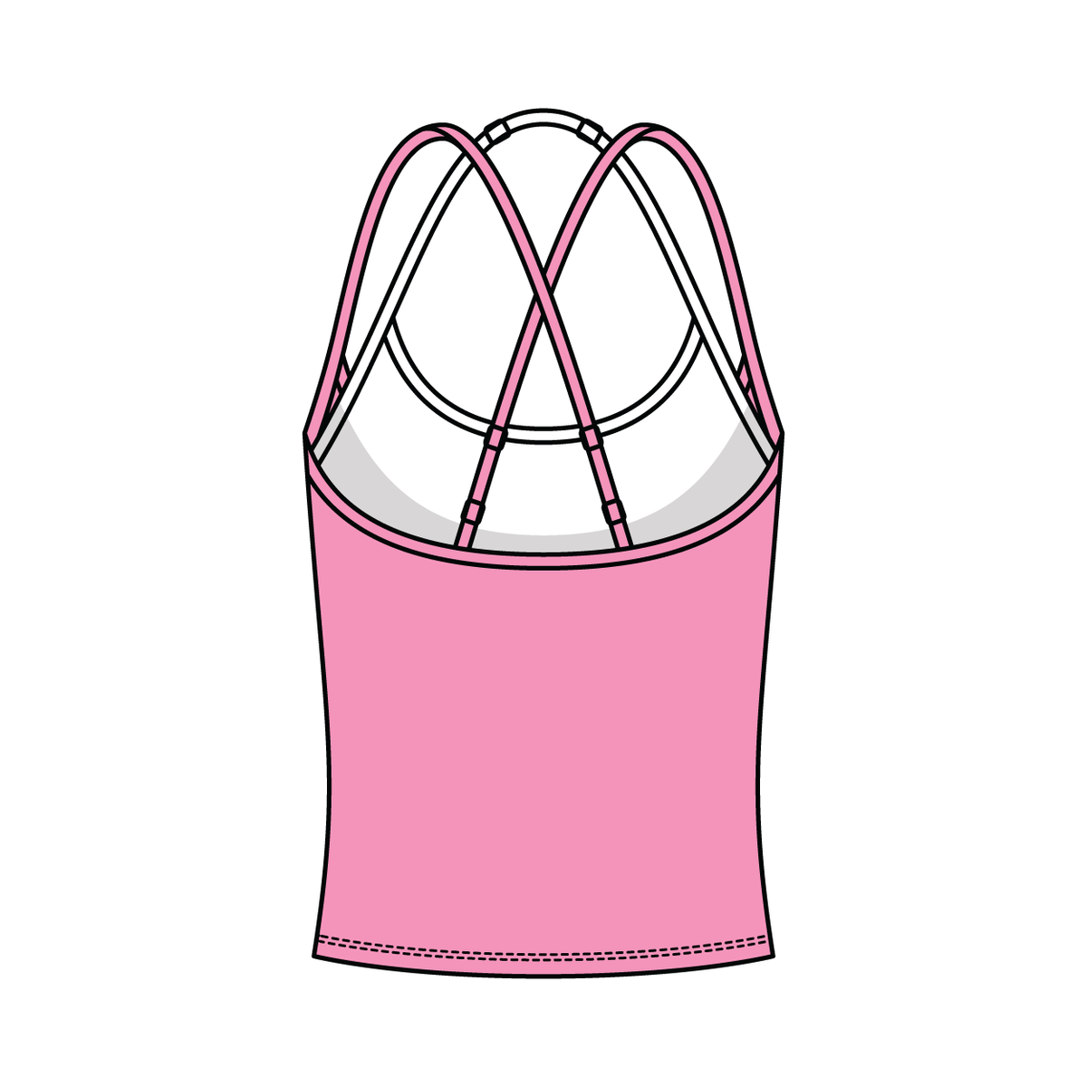 Women's High Scoop Neck Layered Active Tank
