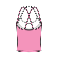 Women's High Scoop Neck Layered Active Tank