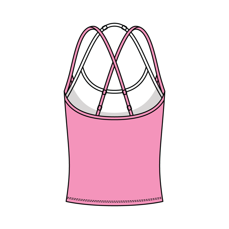 Women's High Scoop Neck Layered Active Tank