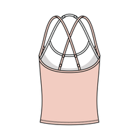 Women's High Scoop Neck Layered Active Tank