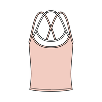 Women's High Scoop Neck Layered Active Tank