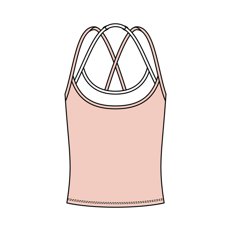 Women's High Scoop Neck Layered Active Tank