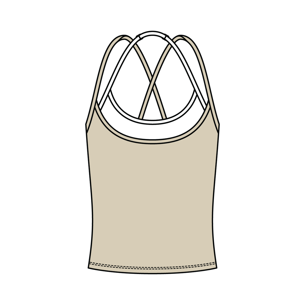 Women's High Scoop Neck Layered Active Tank
