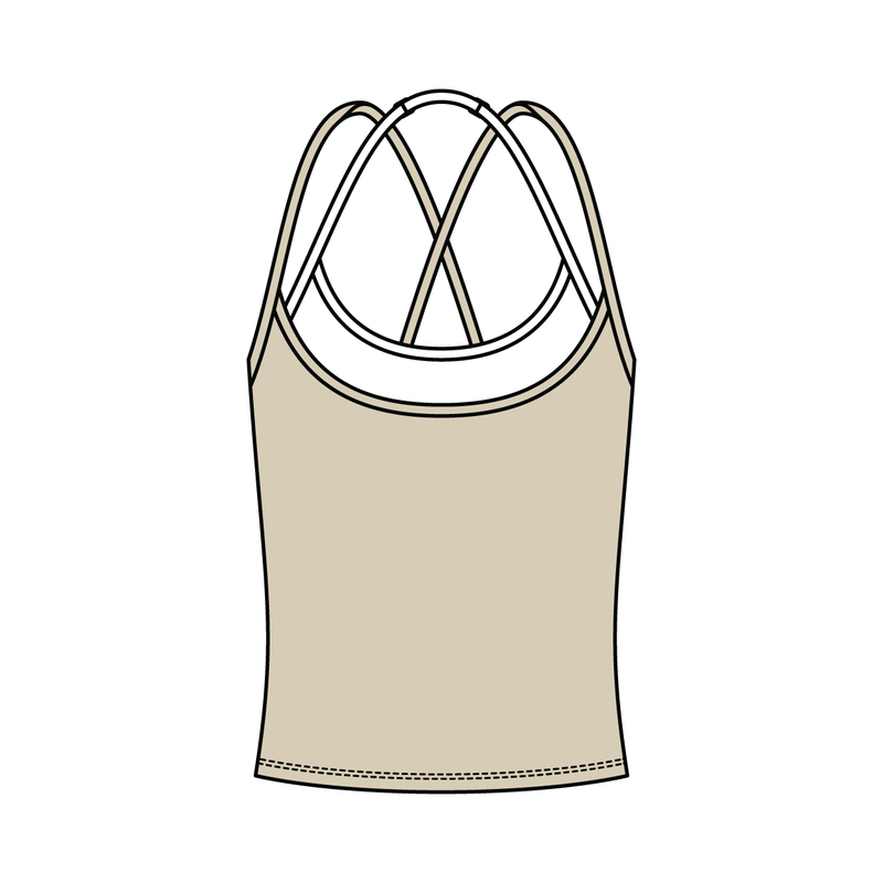 Women's High Scoop Neck Layered Active Tank