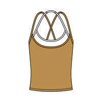 Women's High Scoop Neck Layered Active Tank