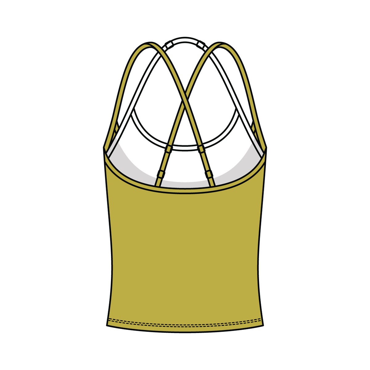 Women's High Scoop Neck Layered Active Tank