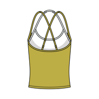 Women's High Scoop Neck Layered Active Tank