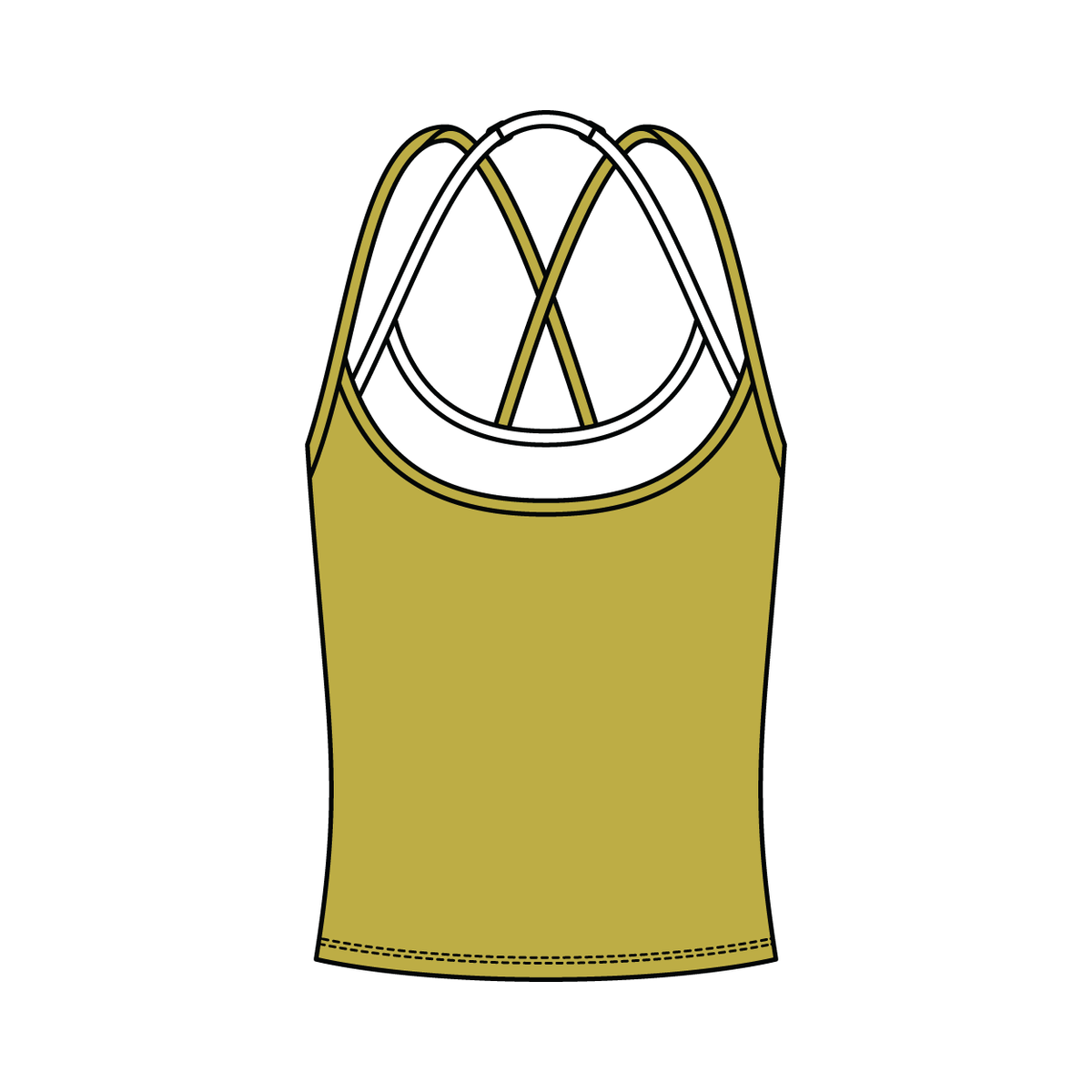 Women's High Scoop Neck Layered Active Tank