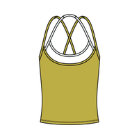 Women's High Scoop Neck Layered Active Tank