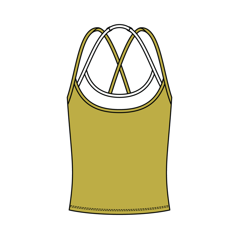 Women's High Scoop Neck Layered Active Tank