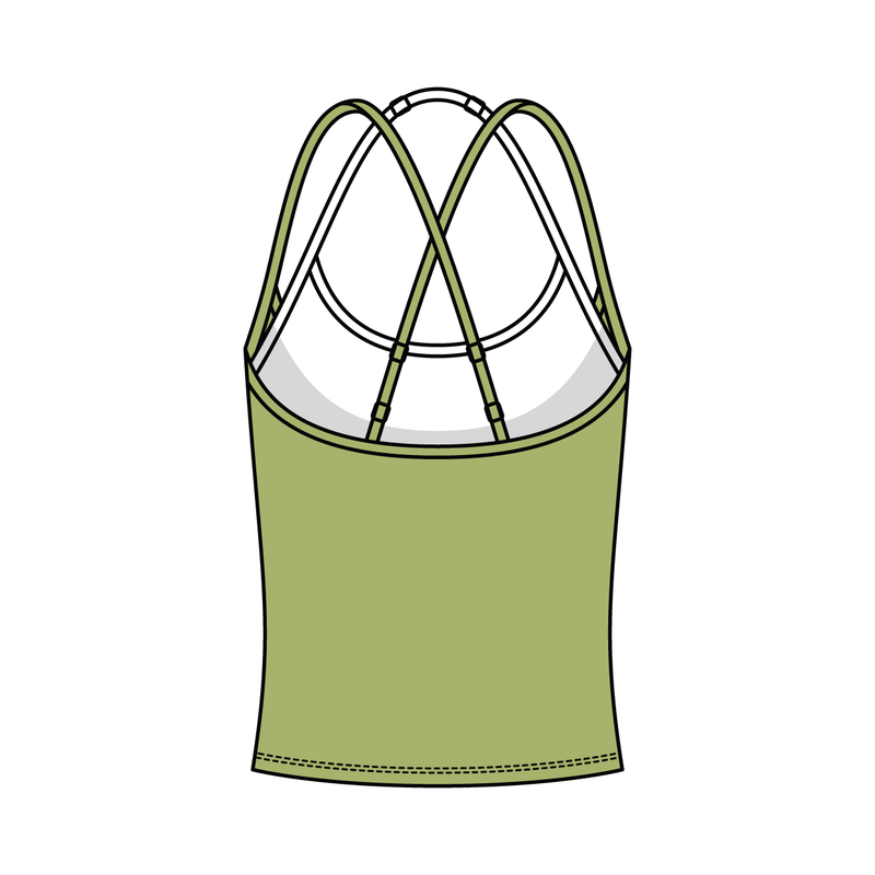 Women's High Scoop Neck Layered Active Tank