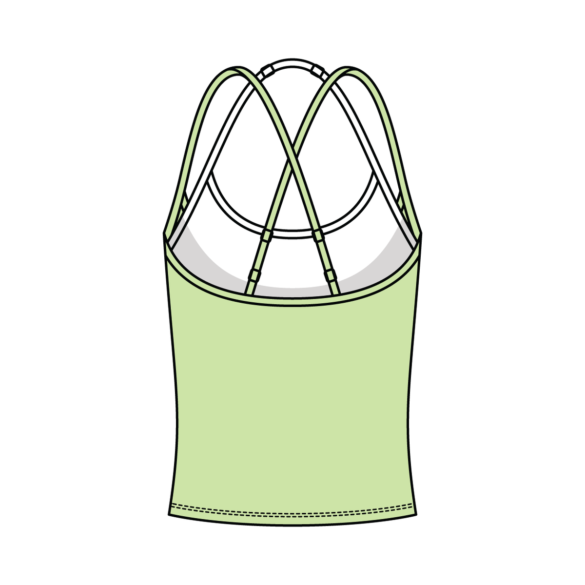 Women's High Scoop Neck Layered Active Tank